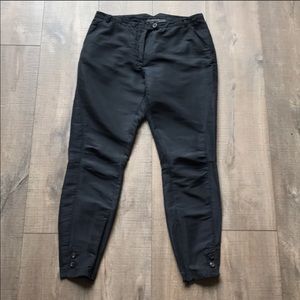 Allsaints italian cloth black pants sz 6